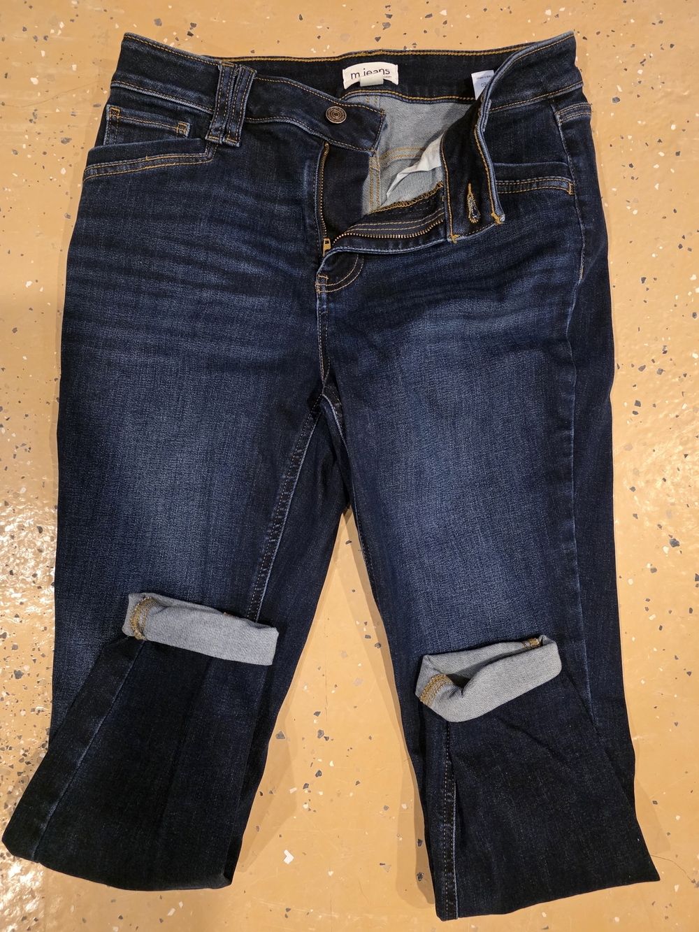 Maurices Dark Blue Cropped Ankle Jeans